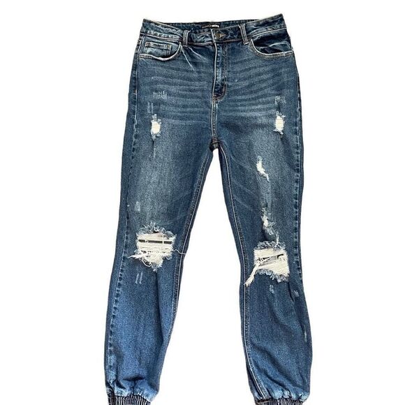 🌸 Fashion Nova High Rise Jogger Jeans 9 - Picture 1 of 8